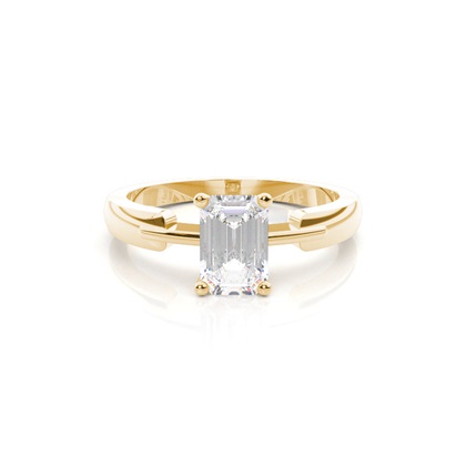 Emerald Solitaire Diamond Rings