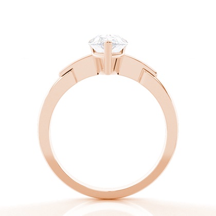 Moissanit ring in einer Krappenfassung