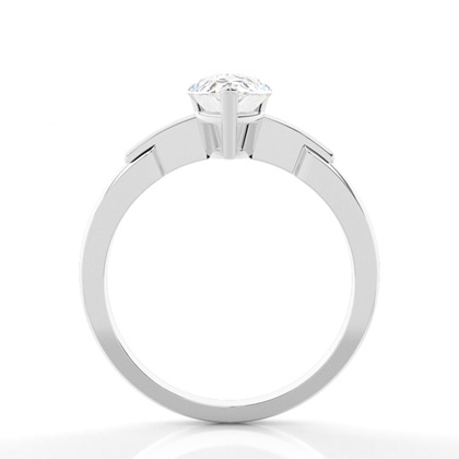 Pear Solitaire Diamond Rings