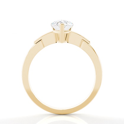 Pear Yellow Gold Diamond Rings
