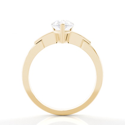 Moissanit ring in einer Krappenfassung