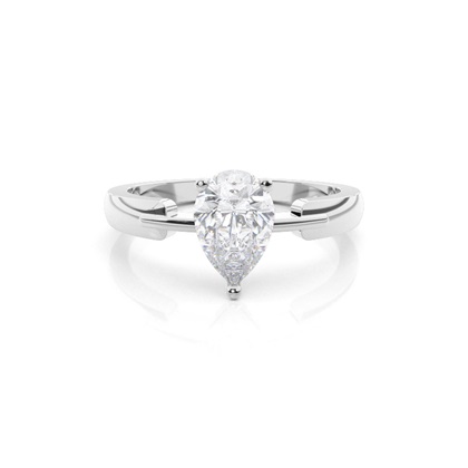 White Gold Moissanite Engagement Ring