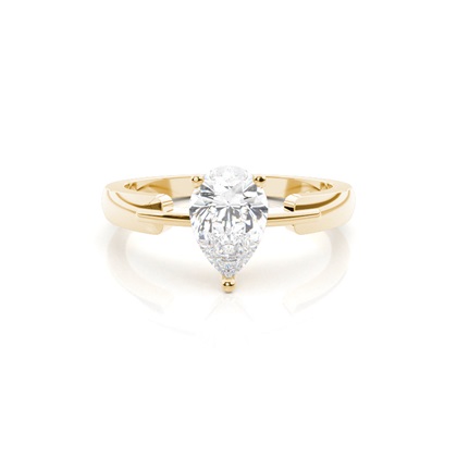 Yellow Gold Solitaire Diamond Rings 