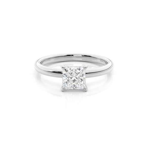 White Gold Round Diamond Engagement Ring