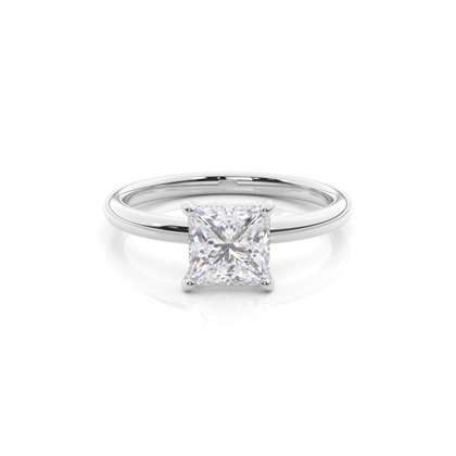 White Gold Moissanite Engagement Ring