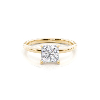 White Gold Moissanite Engagement Ring