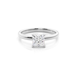 White Gold Round Diamond Engagement Ring
