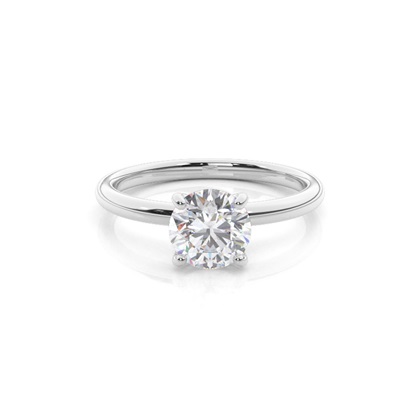 White Gold Moissanite Engagement Ring