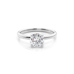 White Gold Moissanite Engagement Ring