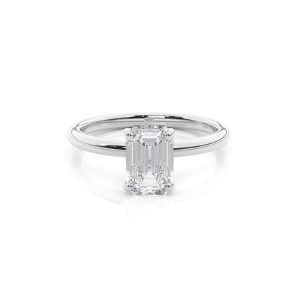 White Gold Moissanite Engagement Ring