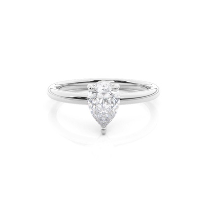 White Gold Moissanite Engagement Ring