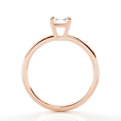 2.00 Carat Rotgold Einfache Verlobungsringe