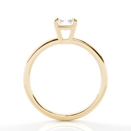 2.00 Carat Gelbgold Einfache Verlobungsringe