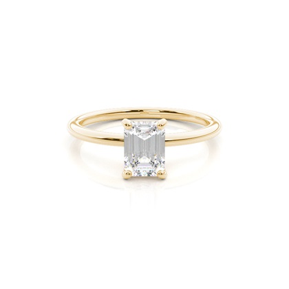 Emerald Solitaire Diamond Rings