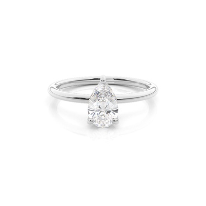 Silver Diamond Engagement Rings