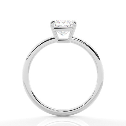 Princess Silver Solitaire Diamond Rings