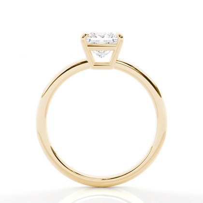 2.00 Carat Gelbgold Einfache Verlobungsringe