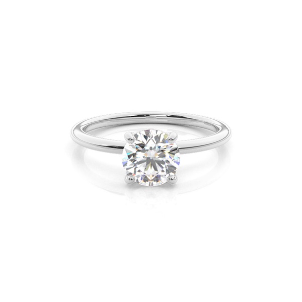 White Gold Round Diamond Engagement Ring