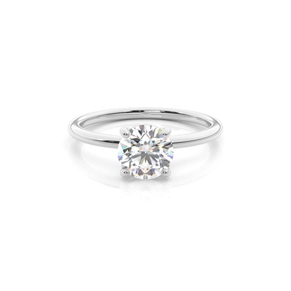 White Gold Round Diamond Engagement Ring