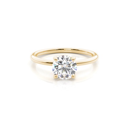 Yellow Gold Solitaire Diamond Rings 