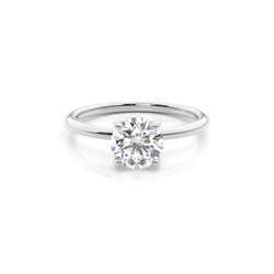 White Gold Round Diamond Engagement Ring