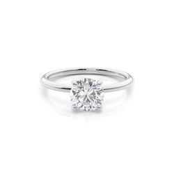 White Gold Moissanite Engagement Ring