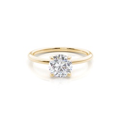 White Gold Moissanite Engagement Ring