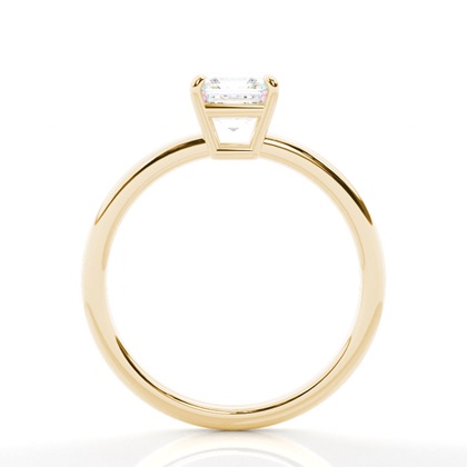 Asscher Solitaire Diamond Rings