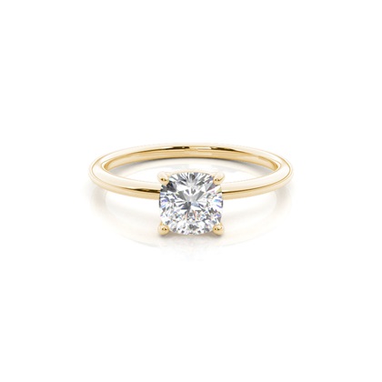 Yellow Gold Solitaire Diamond Rings 