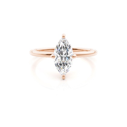 Rose Gold Solitaire Diamond Rings