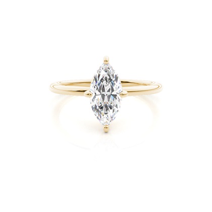 Yellow Gold Solitaire Diamond Rings 