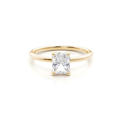 Radiant Yellow Gold Solitaire Diamond Engagement Rings