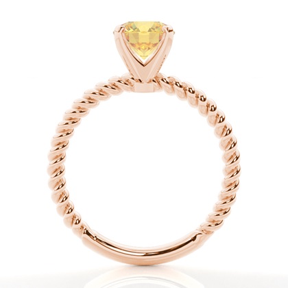 Krappenfassung Gelber Diamantring