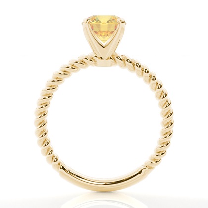 Prong Setting Yellow Diamond Engagement Ring