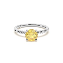 Krappenfassung Gelber Diamant Verlobungsring