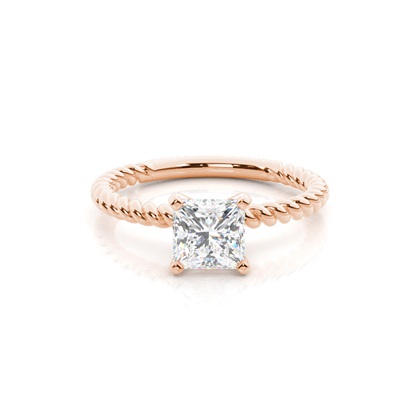 4 Prong Setting Plain Engagement Ring