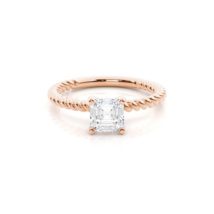 Asscher Rotgold Diamantringe