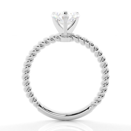 4 Prong Setting Plain Engagement Ring