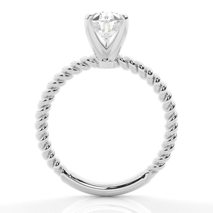 Pear Solitaire Diamond Rings
