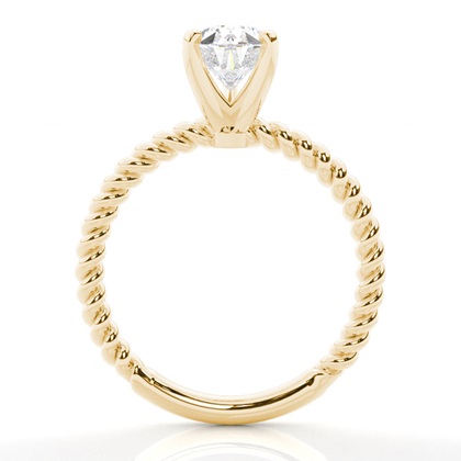 Pear Yellow Gold Diamond Rings