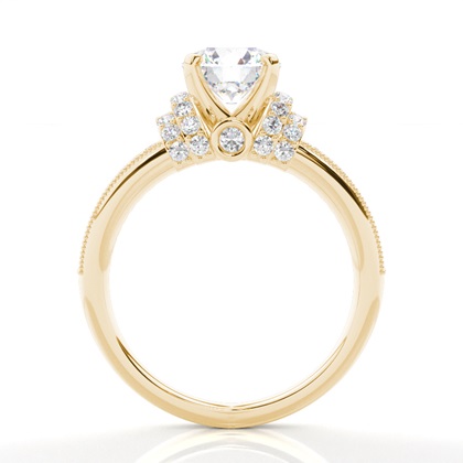 Yellow Gold Side Stone Diamond Rings