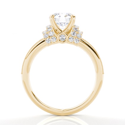 Yellow Gold Moissanite Engagement Rings	