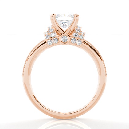 Rose Gold Side Stone Diamond Rings