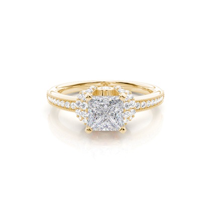 Yellow Gold Moissanite Engagement Rings	
