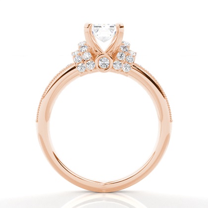 Rose Gold Side Stone Diamond Rings