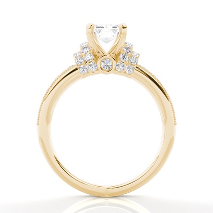 Yellow Gold Side Stone Diamond Rings