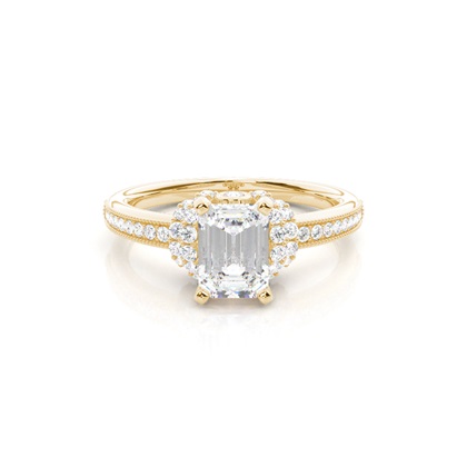 Yellow Gold Side Stone Diamond Rings
