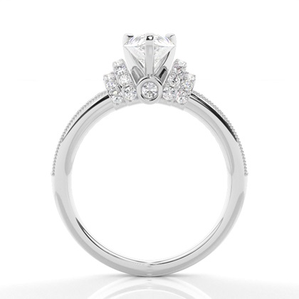 White Gold Side Stone Diamond Rings