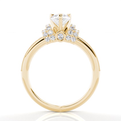 Yellow Gold Side Stone Diamond Rings