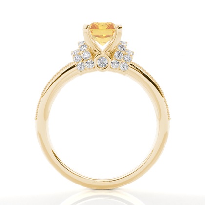 Gelber Diamant Verlobungsring mit Seitensteinen